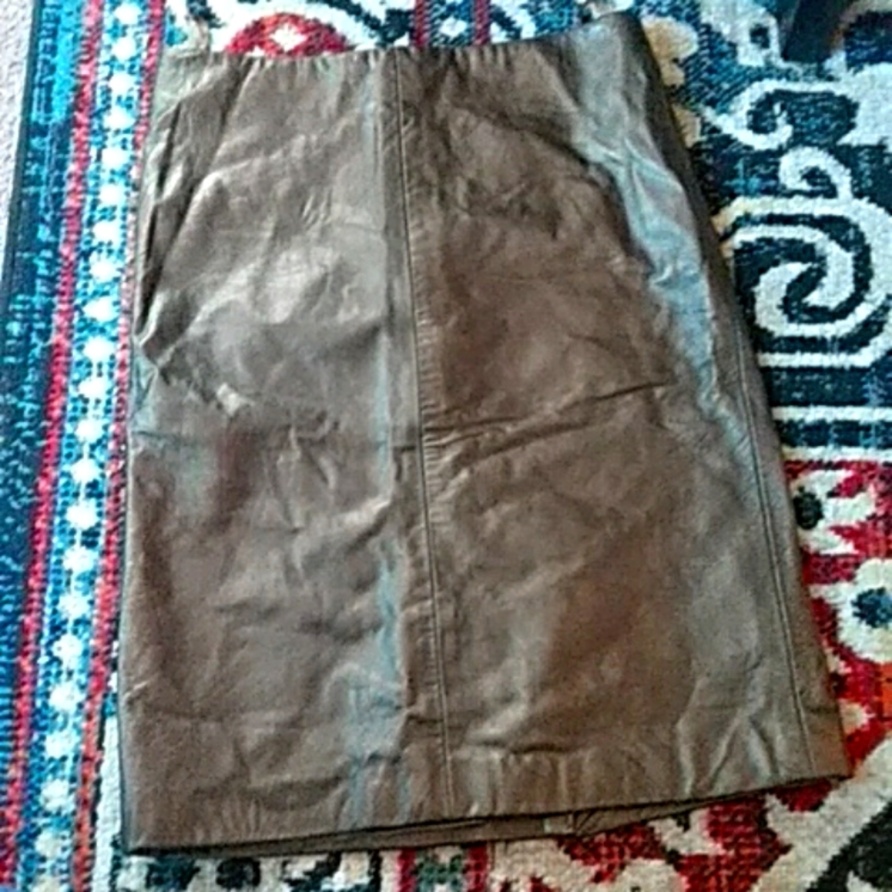 Ann Taylor's  leather mini skirt